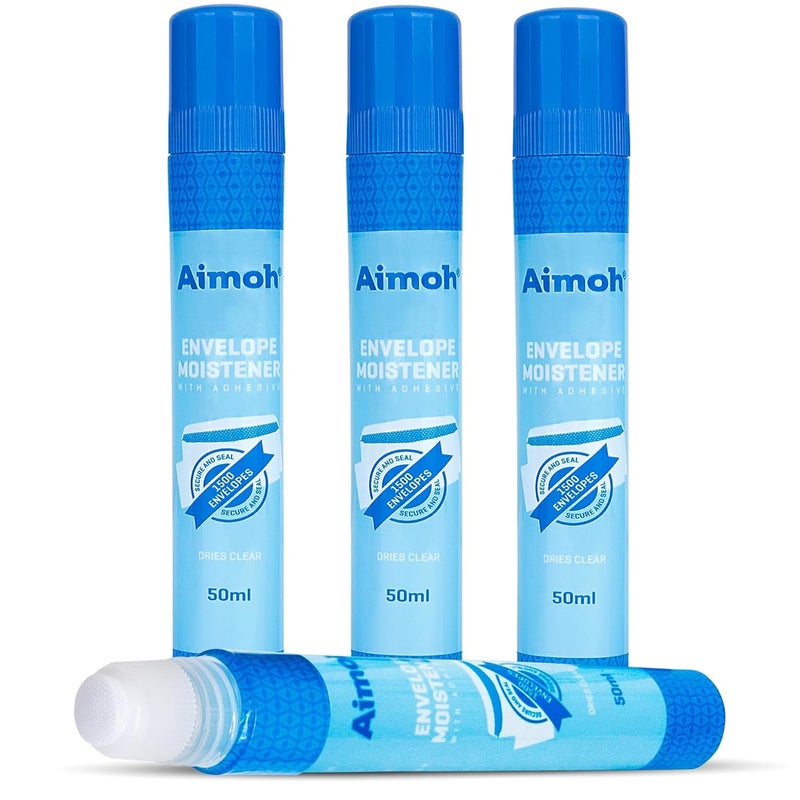 Aimoh Envelope Moistener with Adhesive, Fast-Drying, Envelope Sealer, Stamp and Letter Glue licker, Ideal for envelopes, Stamps, Letters - 8 Pack (13454) - Image 2